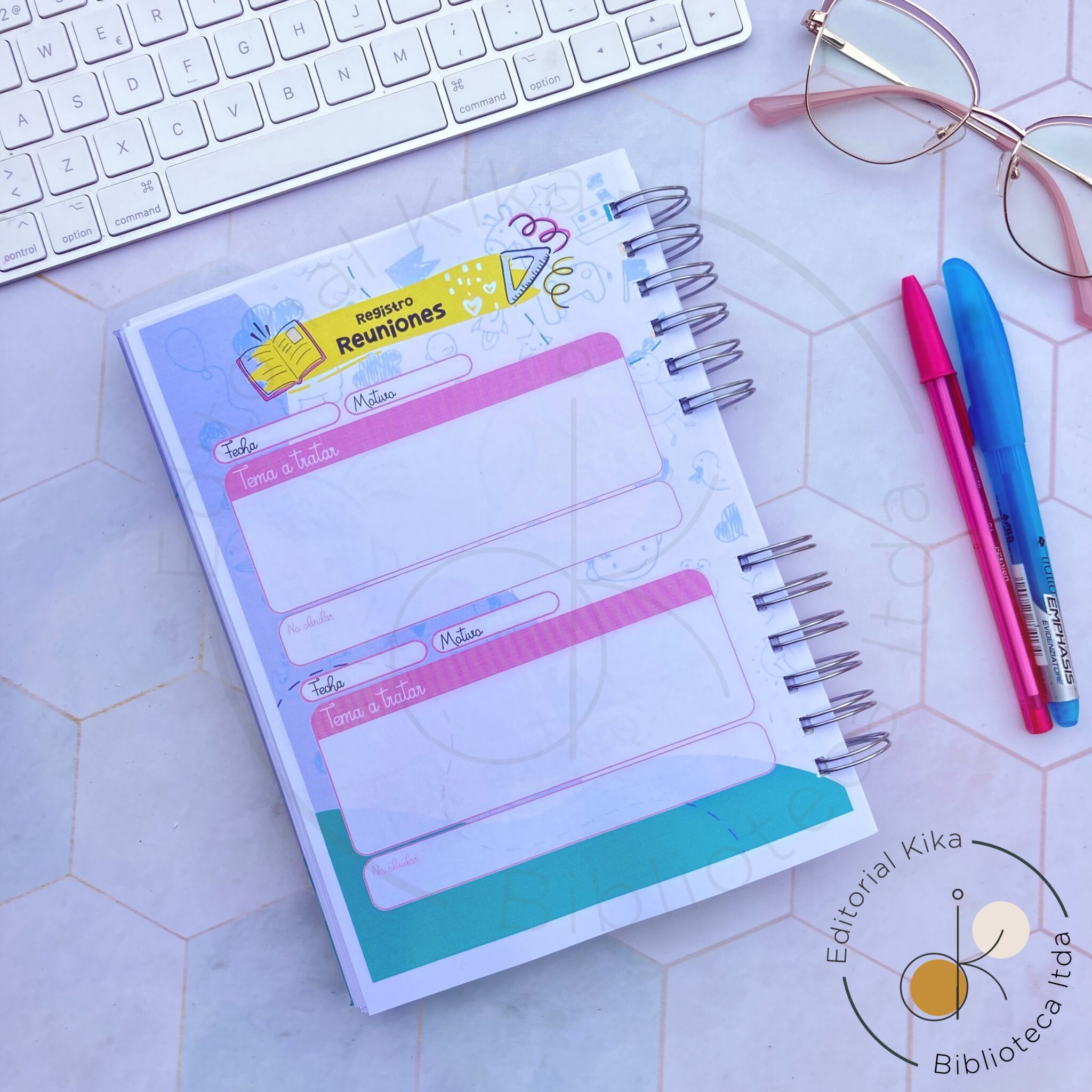 Agenda Tecnico En Parvulos (Personalizada) – Editorial Kika Biblioteca Ltda